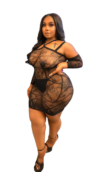 TRACE OF LACE LINGERIE DRESS