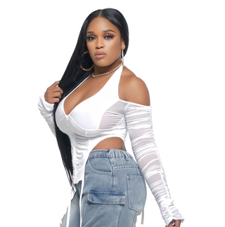 MESH MENTIONS TOP WHITE