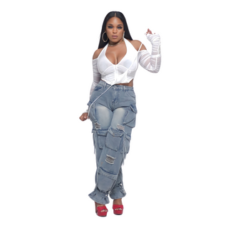 SHE CARRIED CARGO PANTS