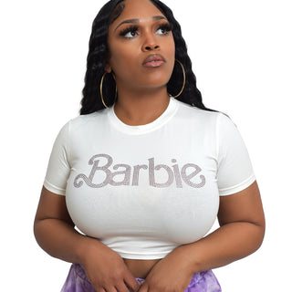 BLINGED BARBIE CROP