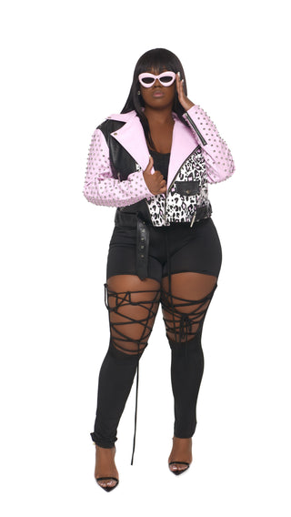 CHAQUETA DE CUERO MOTO BACK OFF